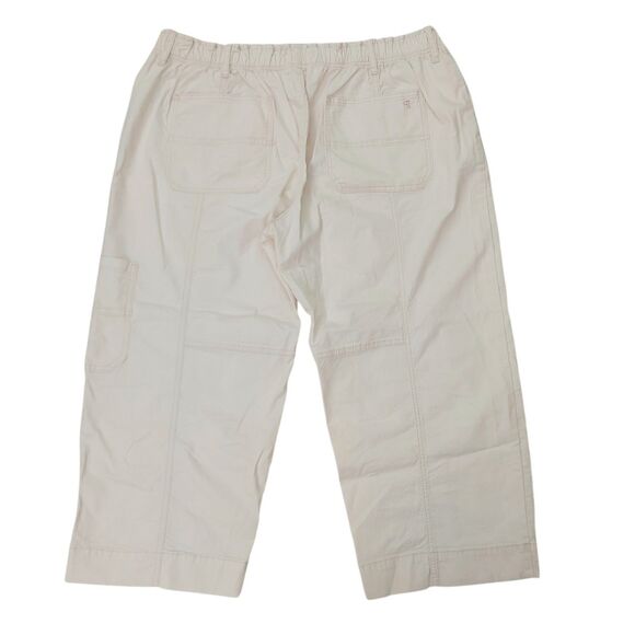 Anthropologie Pilcro Cargo Pants Womens 1X Beige Utility Drawstring Relaxed Fit - Picture 6 of 12